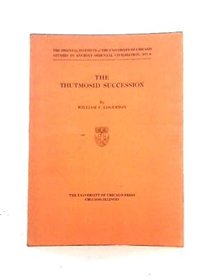Imagen del vendedor de The Thutmosid Succession a la venta por World of Rare Books