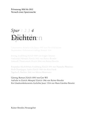 Seller image for Spur 4 Dichten for sale by BuchWeltWeit Ludwig Meier e.K.