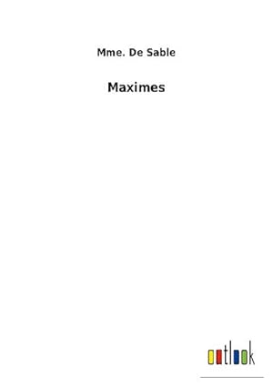 Seller image for Maximes for sale by BuchWeltWeit Ludwig Meier e.K.