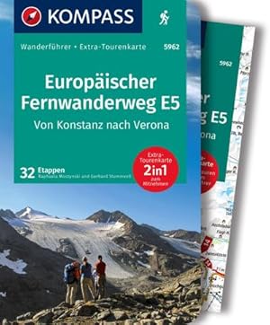 Seller image for KOMPASS Wanderfhrer Europischer Fernwanderweg E5, Von Konstanz nach Verona, 32 Etappen mit Extra-Tourenkarte for sale by BuchWeltWeit Ludwig Meier e.K.