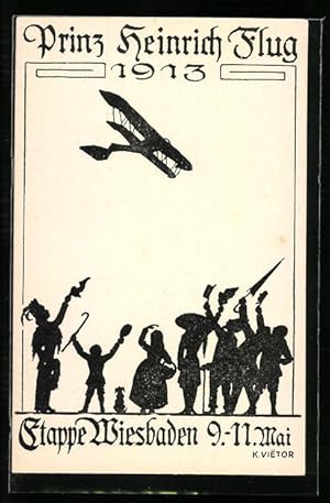 Ansichtskarte Wiesbaden, Prinz Heinrich Flug 1913