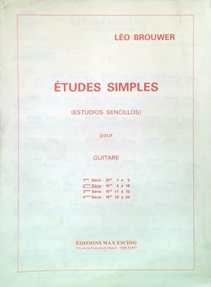 Bild des Verkufers fr Etudes simples pour guitare. 2eme Serie: Nos 6 a 10 zum Verkauf von Librodifaccia