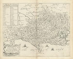 A General Map of Dorsetshire, with its Divitions, and Hundreds