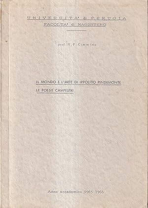 Bild des Verkufers fr Il mondo e l'arte di Ippolito Pindemonte: le poesie campestri zum Verkauf von Il Salvalibro s.n.c. di Moscati Giovanni