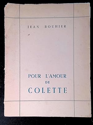 Bild des Verkufers fr Pour l'amour de Colette zum Verkauf von LibrairieLaLettre2