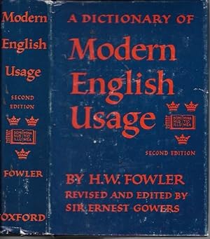 Seller image for A Dictionary of Modern English Usage (2nd edition) for sale by Bookfeathers, LLC