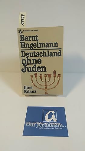 Imagen del vendedor de Deutschland ohne Juden. Eine Bilanz. a la venta por AphorismA gGmbH