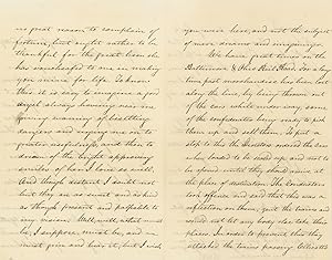 Autograph Letter, Signed, by James Denver as Commissioner of Indian Affairs to his Wife Louise Ro...