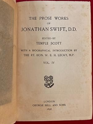 The Prose Works of Jonathan Swift, Volume 4 only: Swift's Writings on Religion and the Church, Vo...