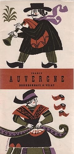 Image du vendeur pour France, Auvergne : Bourbonnais, Velay (Faltprospekt). Published by and for the french government mis en vente par Schrmann und Kiewning GbR