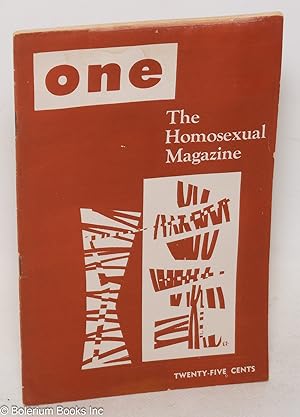 Bild des Verkufers fr ONE; the homosexual magazine vol. 4, #5, June-July 1956 zum Verkauf von Bolerium Books Inc.