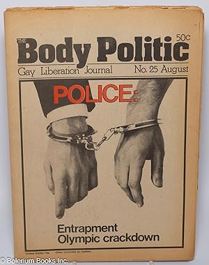 Imagen del vendedor de The Body Politic: gay liberation journal; #25 August 1976: Entrapment Olympic Crackdown a la venta por Bolerium Books Inc.