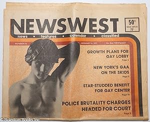 Seller image for NewsWest: the gay NEWSpaper; #43, January 6, 1977: Police Brutality Charges Headed for Court for sale by Bolerium Books Inc.