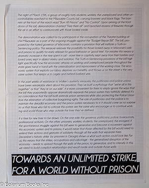 Towards an unlimited strike, for a world without prison [handbill]