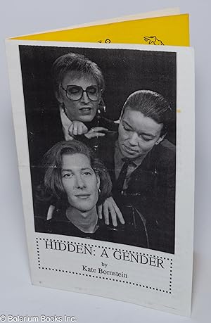 Imagen del vendedor de Hidden: a gender [program] a la venta por Bolerium Books Inc.