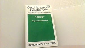 Seller image for Wege zur Kulturgeschichte. 23. Jahrgang / Heft 1. for sale by Antiquariat Uwe Berg