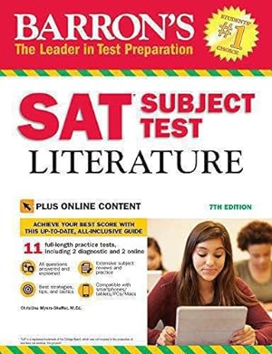 Bild des Verkufers fr Barron's SAT Subject Test Literature with Online Tests zum Verkauf von WeBuyBooks