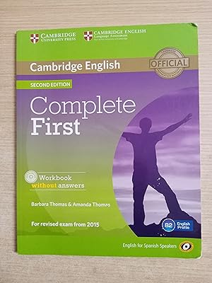 Imagen del vendedor de COMPLETE FIRST - Workbook without answers - B2 English Profile - ISBN: 9788483238172 a la venta por Gibbon Libreria