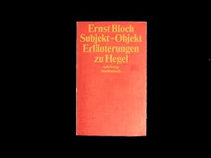 Bild des Verkufers fr Subjekt-Objekt: Erluterungen zu Hegel zum Verkauf von Antiquariat Bookfarm