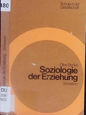 Immagine del venditore per Soziologie der Erziehung. venduto da Antiquariat Bookfarm