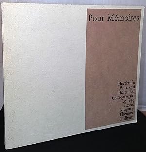 Seller image for Pour Memoires for sale by San Francisco Book Company