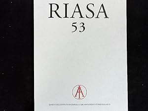 Bild des Verkufers fr RIASA. Rivista dell'Istituto nazionale d'archeologia e storia dell'arte. 53, III. Serie - Anno XXI, 1998. zum Verkauf von Antiquariat Bookfarm