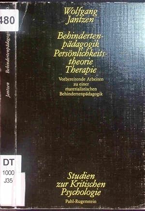 Bild des Verkufers fr Behindertenpdagogik, Persnlichkeitstheorie, Therapie. zum Verkauf von Antiquariat Bookfarm