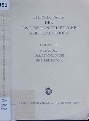 Bild des Verkufers fr Methoden der Psychologie und Pdagogik. zum Verkauf von Antiquariat Bookfarm