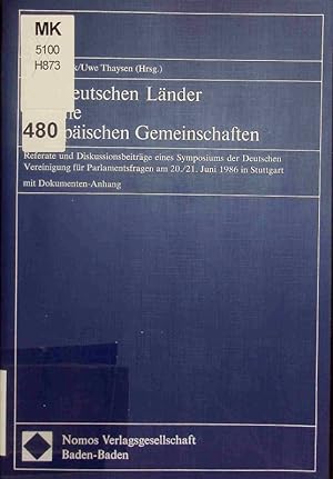 Bild des Verkufers fr Die Deutschen Lnder und die Europischen Gemeinschaften. zum Verkauf von Antiquariat Bookfarm
