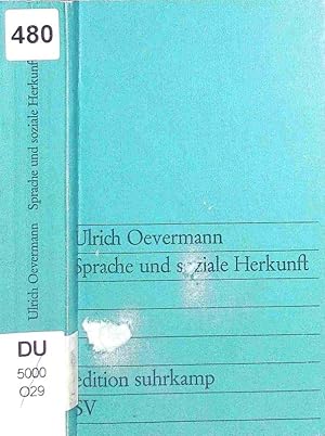 Seller image for Sprache und soziale Herkunft. for sale by Antiquariat Bookfarm