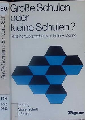 Seller image for Groe Schulen - oder kleine Schulen? for sale by Antiquariat Bookfarm