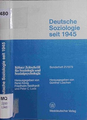Bild des Verkufers fr Deutsche Soziologie seit 1945. zum Verkauf von Antiquariat Bookfarm