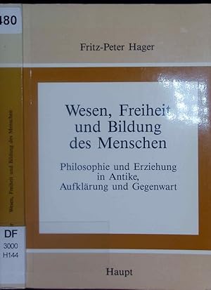 Imagen del vendedor de Wesen, Freiheit und Bildung des Menschen. a la venta por Antiquariat Bookfarm