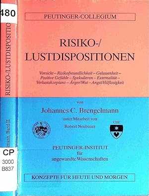 Immagine del venditore per Risiko-, Lustdispositionen. venduto da Antiquariat Bookfarm