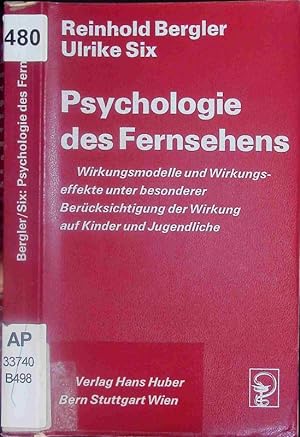 Immagine del venditore per Psychologie des Fernsehens. venduto da Antiquariat Bookfarm