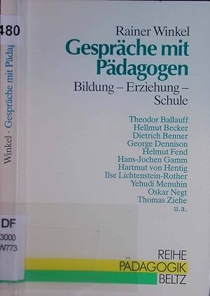 Bild des Verkufers fr Gesprche mit Pdagogen. zum Verkauf von Antiquariat Bookfarm