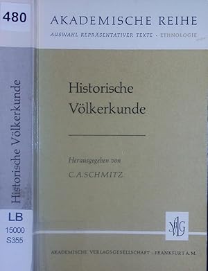 Imagen del vendedor de Historische Vlkerkunde. a la venta por Antiquariat Bookfarm