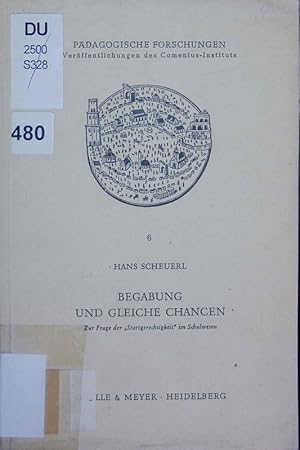 Bild des Verkufers fr Begabung und gleiche Chancen. zum Verkauf von Antiquariat Bookfarm