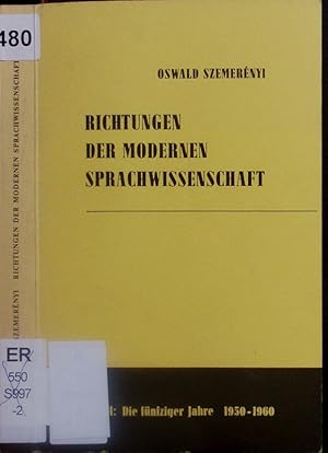 Immagine del venditore per Richtungen der modernen Sprachwissenschaft. 2. venduto da Antiquariat Bookfarm