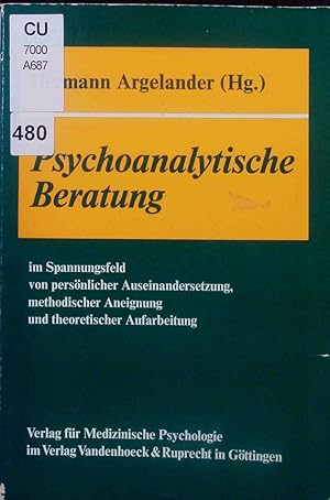 Image du vendeur pour Psychoanalytische Beratung. mis en vente par Antiquariat Bookfarm