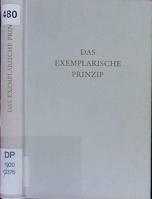 Bild des Verkufers fr Das exemplarische Prinzip. zum Verkauf von Antiquariat Bookfarm