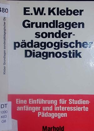 Image du vendeur pour Grundlagen sonderpdagogischer Diagnostik. mis en vente par Antiquariat Bookfarm