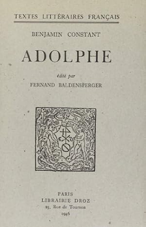 Bild des Verkufers fr ADOLPHE zum Verkauf von WeBuyBooks