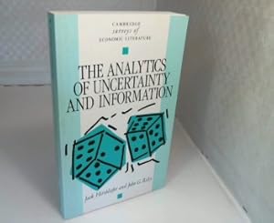 Imagen del vendedor de The Analytics of Uncertainty and Information. (= Cambridge Surveys of Economic Literature). a la venta por Antiquariat Silvanus - Inhaber Johannes Schaefer