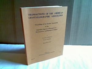 Bild des Verkufers fr Proceedings of the Karcher Symposium on the Structural Aspects of Homogeneous, Heterogeneous, and Biological Catalysis at the University of Oklahoma. (= Transactions of the American Crystallographic Association - Volume 14). zum Verkauf von Antiquariat Silvanus - Inhaber Johannes Schaefer