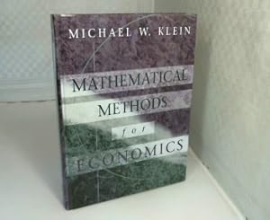 Imagen del vendedor de Mathematical Methods for Economics a la venta por Antiquariat Silvanus - Inhaber Johannes Schaefer