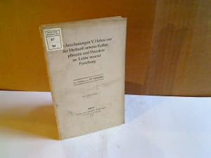 Seller image for Die Anschauungen V. Hehns von der Herkunft unserer Kulturpflanzen und Haustiere im Lichte neuerer Forschung. Ein Vortrag von O. Schrader. for sale by Antiquariat Silvanus - Inhaber Johannes Schaefer