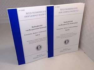 Bild des Verkufers fr Radioaktivitt von Becquerel bis Tschernobyl. Fortschritte - Risiken - Fehlbeurteilungen. Teil I und Teil II. (= Sitzungsberichte der Leibniz-Soziett, Bnde 16 und 17 / Jahrgang 1997, Hefte 1 und 2). zum Verkauf von Antiquariat Silvanus - Inhaber Johannes Schaefer