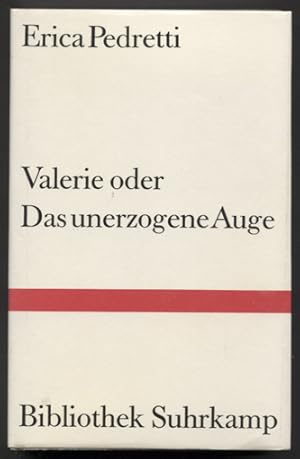 Seller image for Valerie oder. Das unerzogene Auge. (= Bibliothek Suhrkamp Band 989.) for sale by Antiquariat Neue Kritik