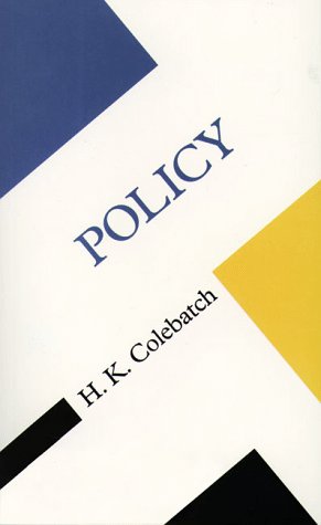 Bild des Verkufers fr Policy (Concepts Social Thought) zum Verkauf von WeBuyBooks